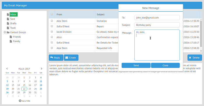 Creating the user interface Creating the user interface