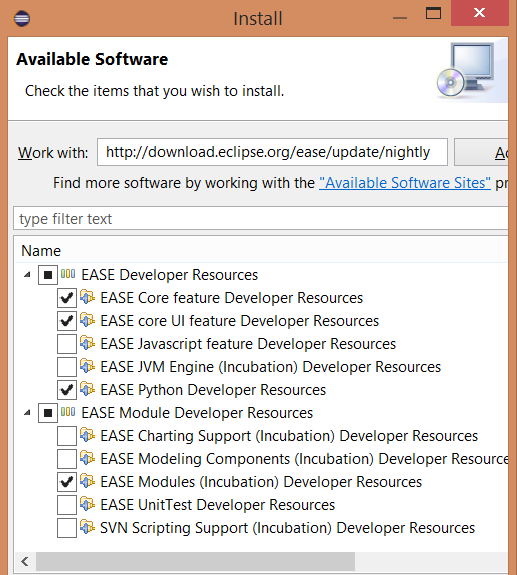 install EASE nightly install EASE nightly