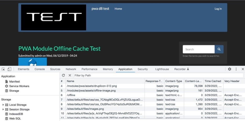 Offline caching demo