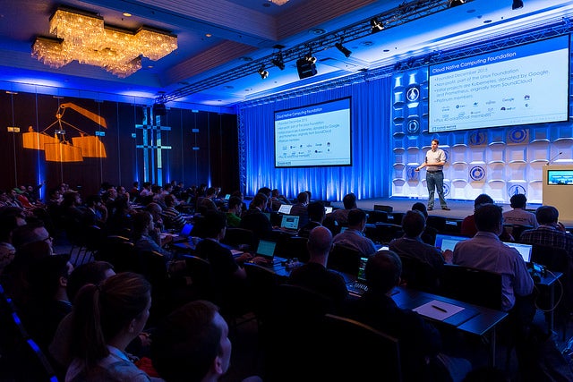 The crowd at LinuxCon Berlin 2016 during a keynote The crowd at LinuxCon Berlin 2016 during a keynote