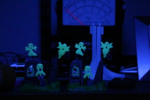 Glow in the dark graveyard scene Glow in the dark graveyard scene