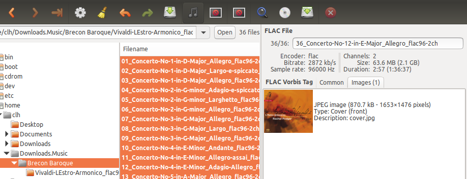 Adding an image for the selected music files in EasyTag Adding an image for the selected music files in EasyTag