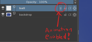 Animation enabled indicated by light bulb. Animation enabled indicated by light bulb.