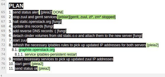 Etherpad in action. Etherpad in action.