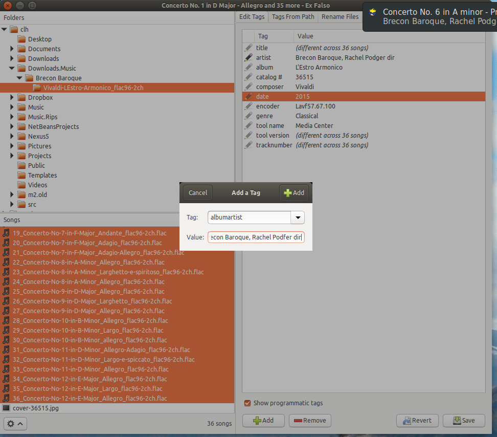 Adding a tag with ExFalso's popup dialog Adding a tag with ExFalso's popup dialog
