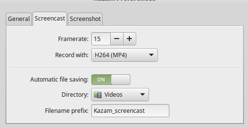 kazam screenshot kazam screenshot