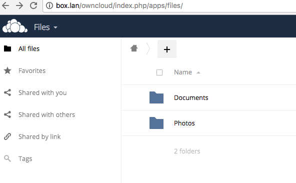 Owncloud navigation