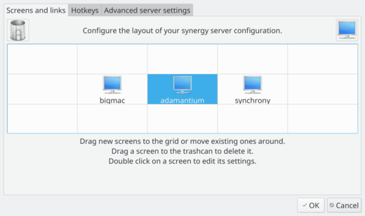 Synchrony layout screen. Synchrony layout screen.