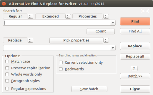 Alternative Find&Replace add-on Alternative Find&Replace add-on