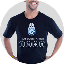 biicode 代码贡献者 T 恤，达斯·维达++