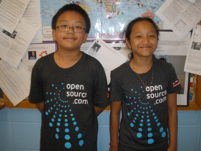Asian Penguin club, members wearing Opensource.com Tshirts Asian Penguin club, members wearing Opensource.com Tshirts