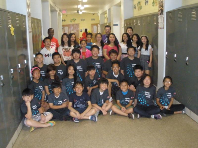 Asian Penguin club, members wearing Opensource.com Tshirts Asian Penguin club, members wearing Opensource.com Tshirts