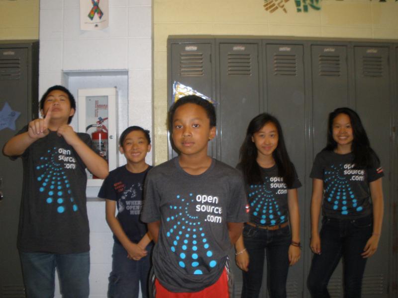 Asian Penguin club, two members wearing Opensource.com Tshirts Asian Penguin club, two members wearing Opensource.com Tshirts