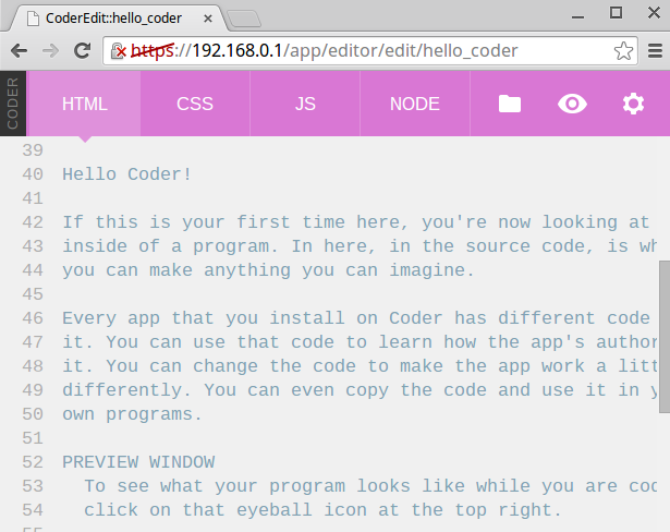 Screenshot of CSS editing page in Coder Screenshot of CSS editing page in Coder