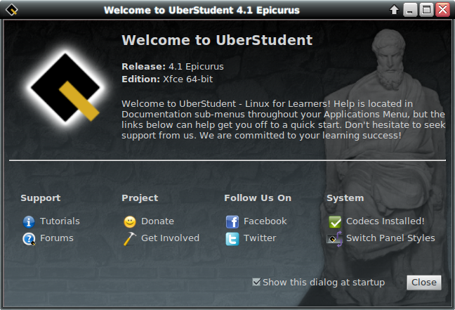 UberStudent 4.1 欢迎界面