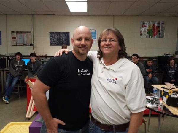 Chase Crum and his mentor / teacher Chase Crum and his mentor / teacher