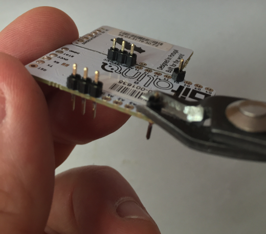 trim the pins once soldered trim the pins once soldered