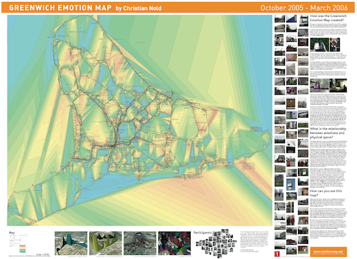 Greenwich emotion map by Christian Nold Greenwich emotion map by Christian Nold