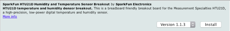 Sparkfun HTU21d