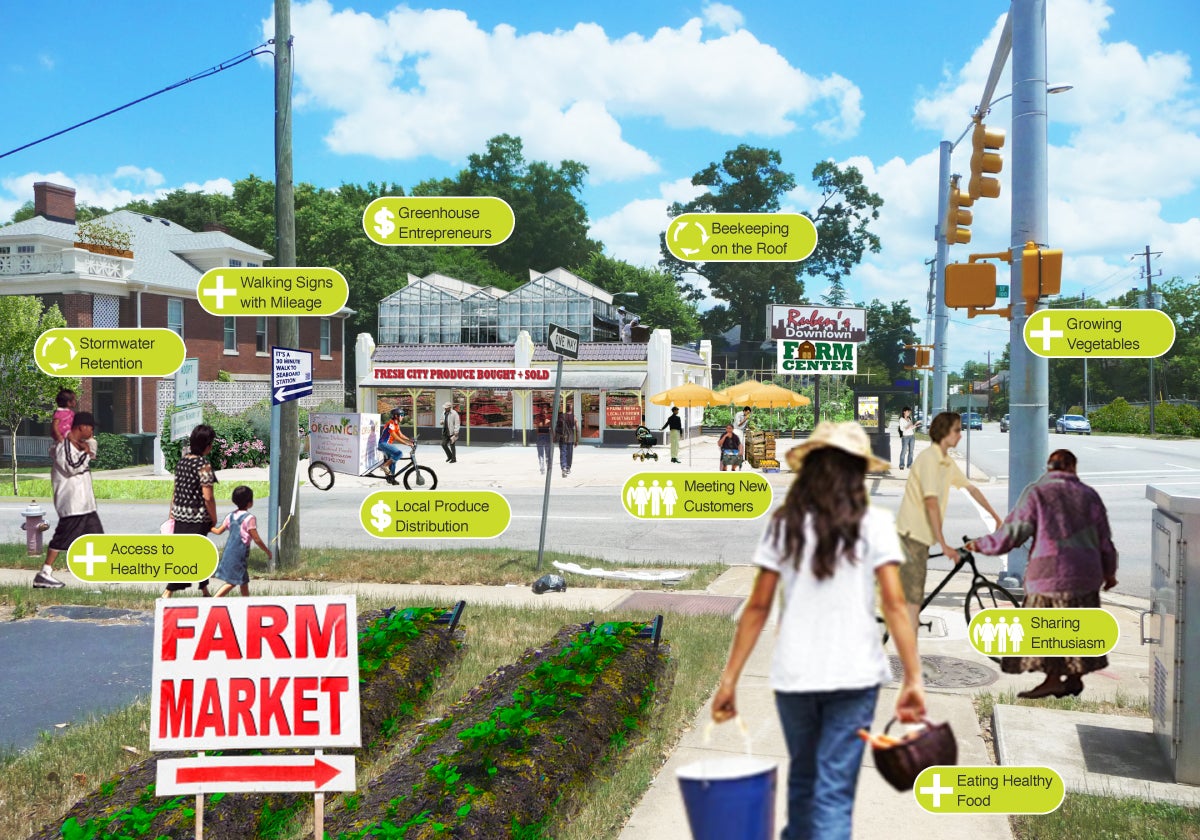 Rueben's Food Market sketch for downtown Rueben's Food Market sketch for downtown