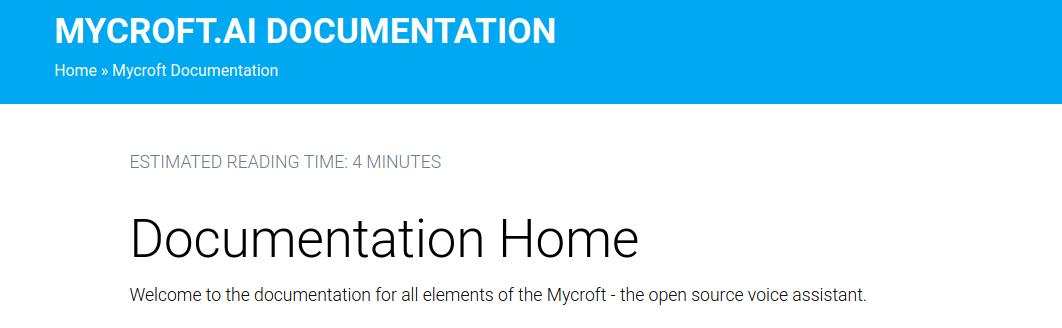 Mycroft documentation home