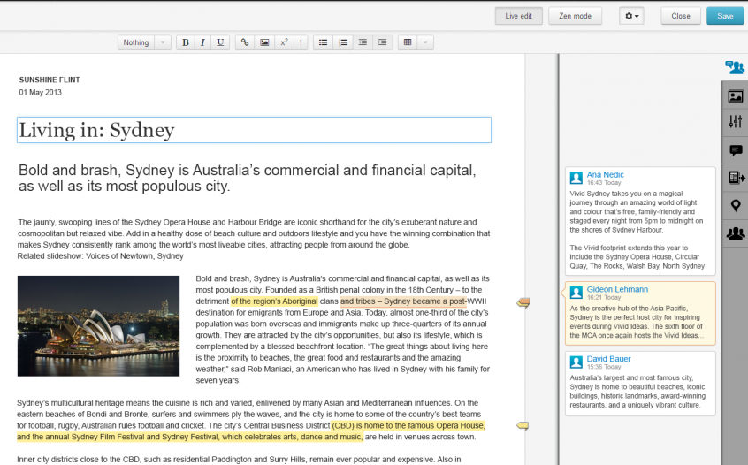 Superdesk tool interface Superdesk tool interface