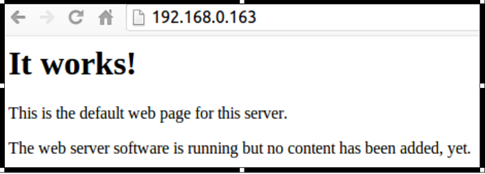 Successful server setup Successful server setup