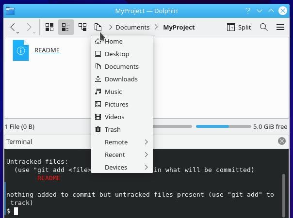 Dolphin file manager