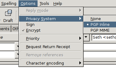 Claws encryption screenshot Claws encryption screenshot