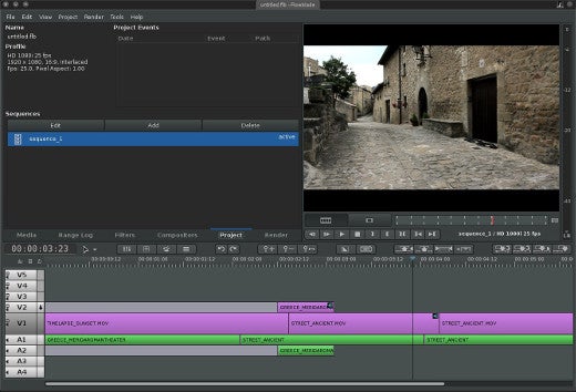 Flowblade graphical interface. Flowblade graphical interface.