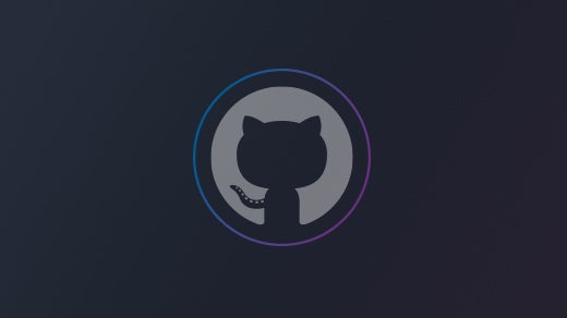 GitHub logo with navy background