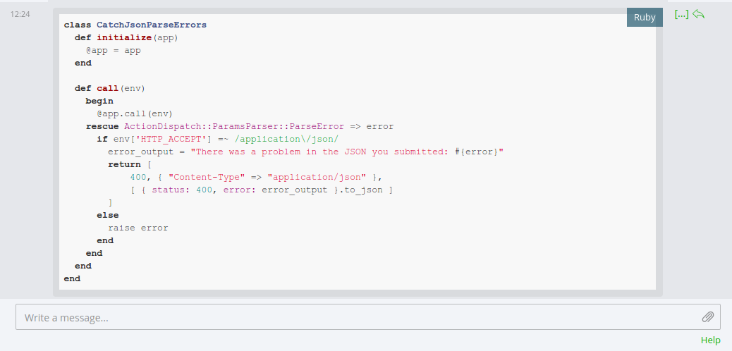 Mattermost code syntax highlighting Mattermost code syntax highlighting