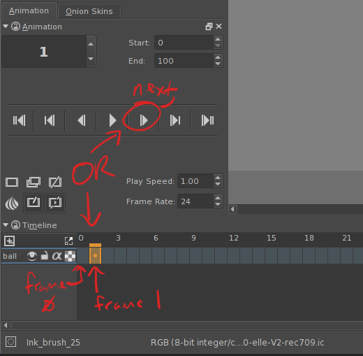 Creating the next frame. Creating the next frame.