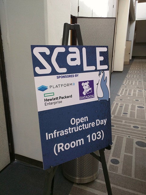 Open Source Infrastructure Day sign Open Source Infrastructure Day sign
