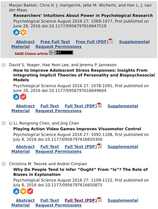 TOC showing badges. TOC showing badges.