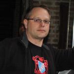 Me, wearing a Malört t-shirt.