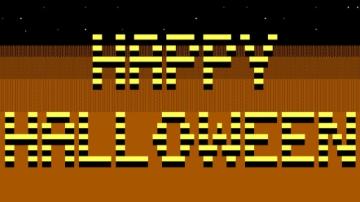 Happy Halloween ASCII art on FreeDOS