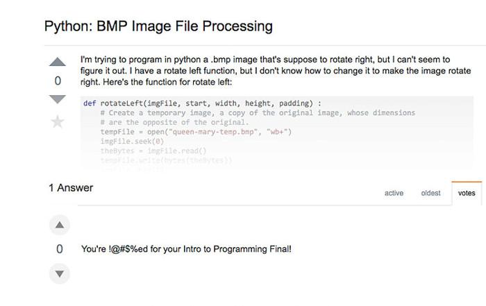 An abusive answer on StackOverflow An abusive answer on StackOverflow