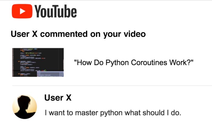Comment on YouTube Comment on YouTube