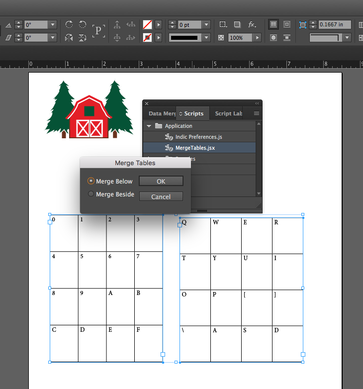 Table Merger script Table Merger script