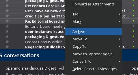 Archiving mail in Thunderbird