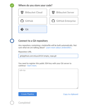 Connect to Git repository