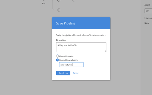 Commit to new branch