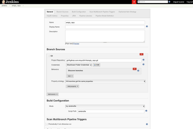 Traditional Jenkins configuration