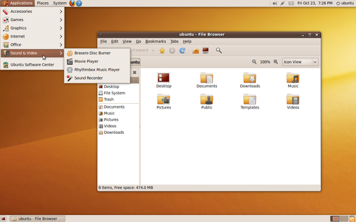Brown and Orange Gnome 2 Desktop Gentoo KDE 4.X Desktop