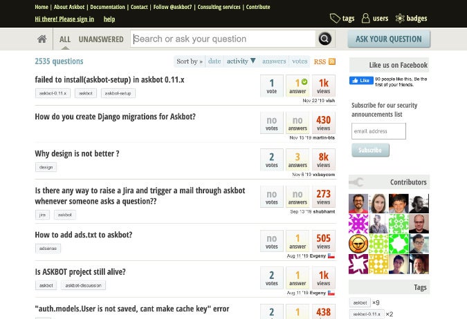 Askbot screenshot