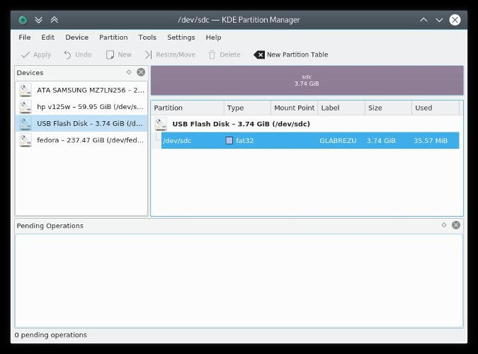 KDE Partition Manager