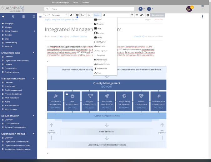 BlueSpice WYSIWYG editor