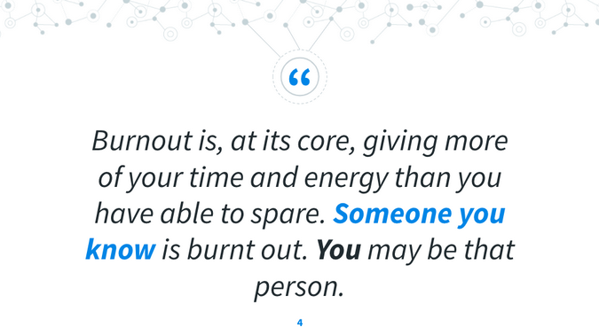 Definition of burnout