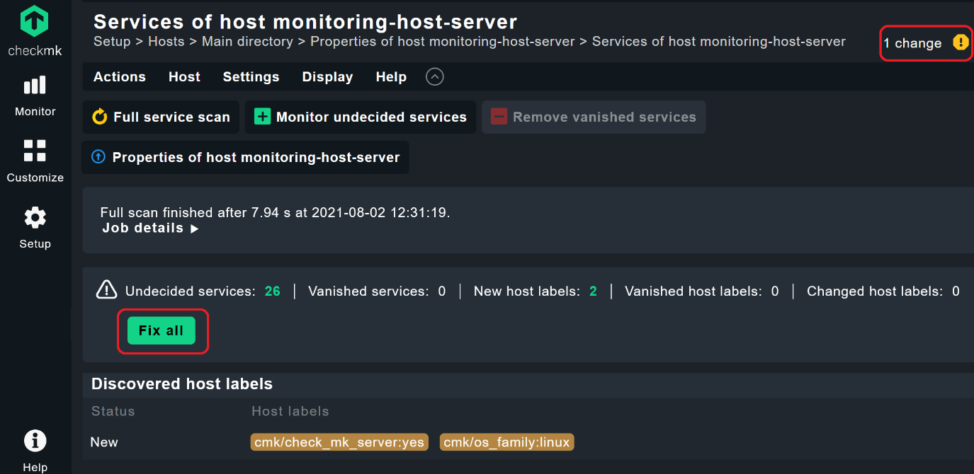 Host monitoring fix all